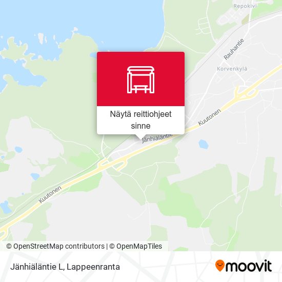 Jänhiäläntie L kartta