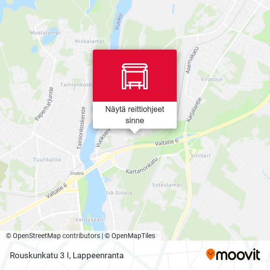 Rouskunkatu 3 I kartta