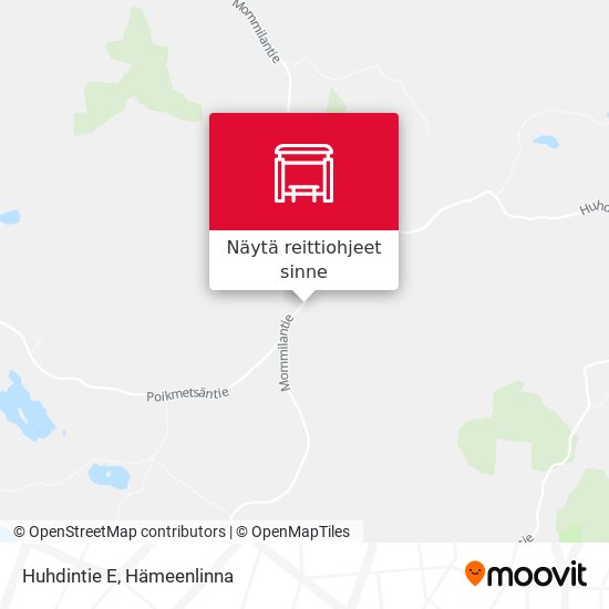 Huhdintie E kartta