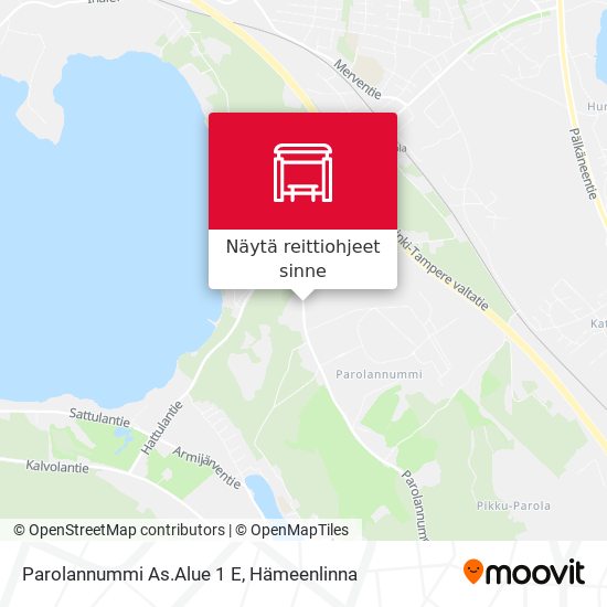 Parolannummi As.Alue 1 E kartta