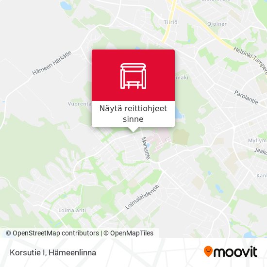 Korsutie I kartta
