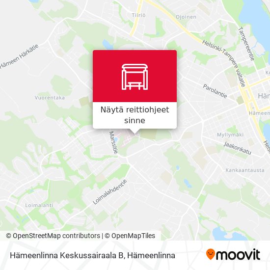 Hämeenlinna Keskussairaala B kartta