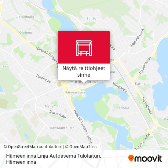 Hämeenlinna Linja-Autoasema  Tulolaituri kartta