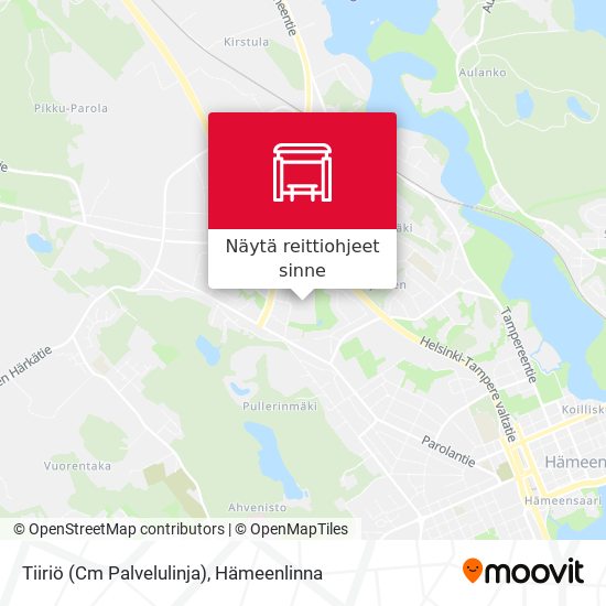 Tiiriö (Cm Palvelulinja) kartta