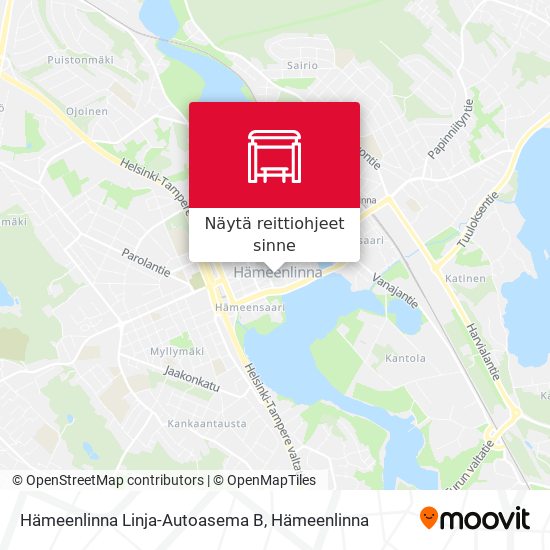Hämeenlinna Linja-Autoasema B kartta
