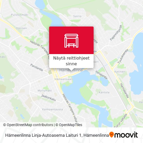 Hämeenlinna Linja-Autoasema  Laituri 1 kartta