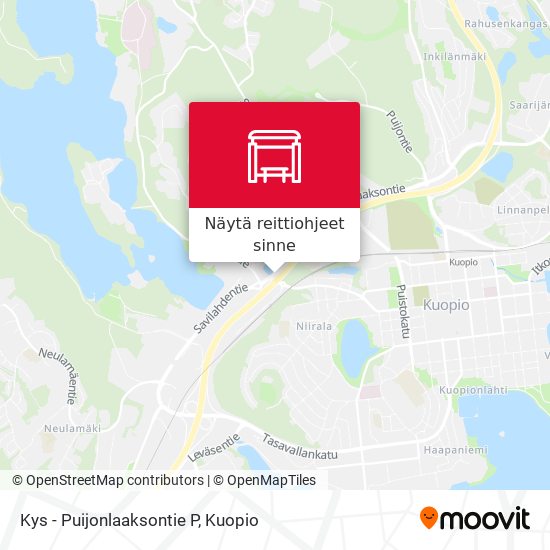 Kys - Puijonlaaksontie P kartta