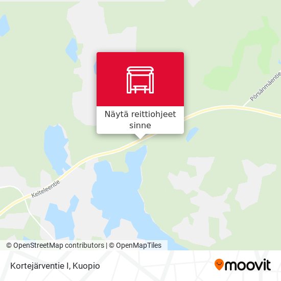 Kortejärventie I kartta
