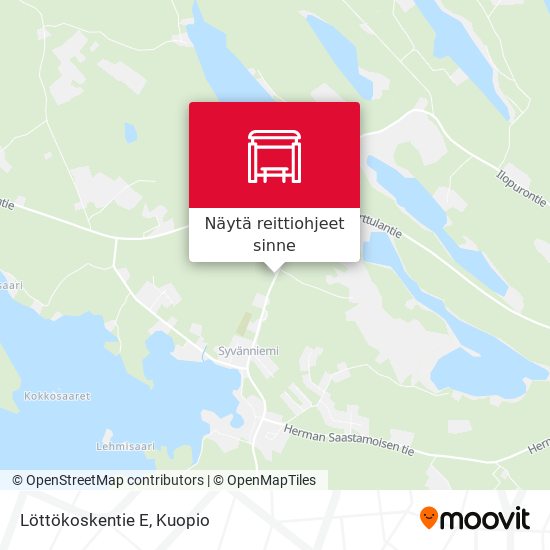 Löttökoskentie E kartta