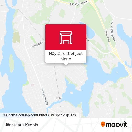 Jännekatu kartta