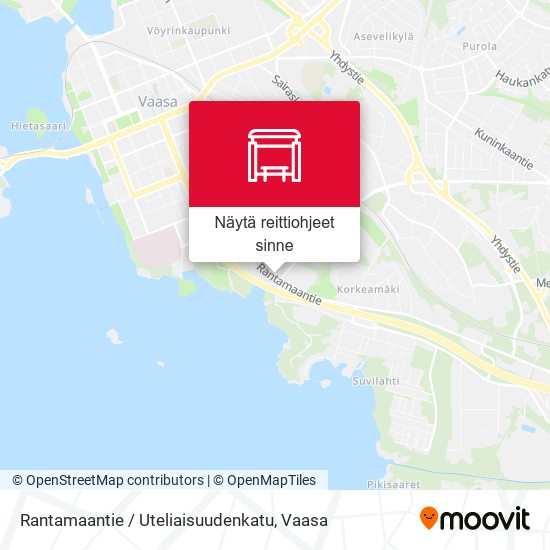 Rantamaantie / Uteliaisuudenkatu kartta