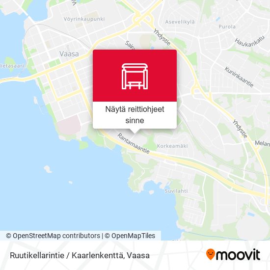 Ruutikellarintie / Kaarlenkenttä kartta