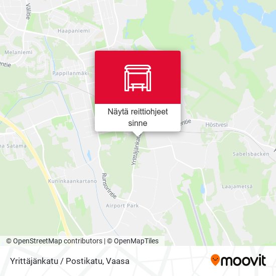 Yrittäjänkatu / Postikatu kartta