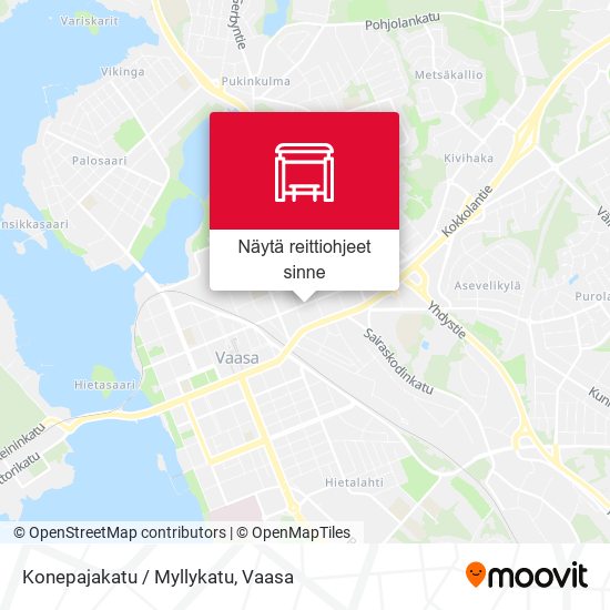 Konepajakatu / Myllykatu kartta