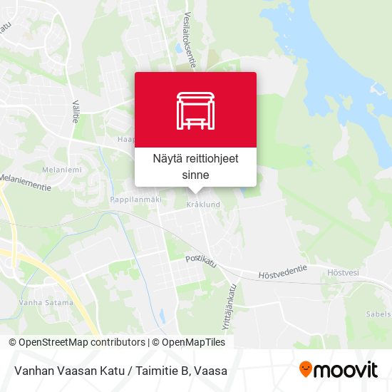 Vanhan Vaasan Katu / Taimitie B kartta