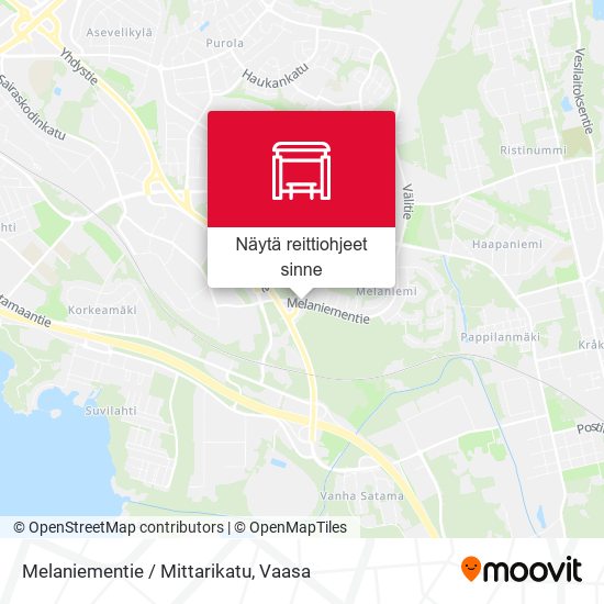 Melaniementie / Mittarikatu kartta