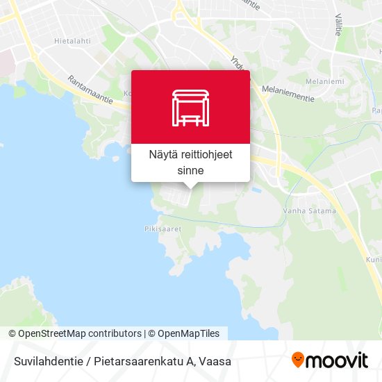 Suvilahdentie / Pietarsaarenkatu A kartta