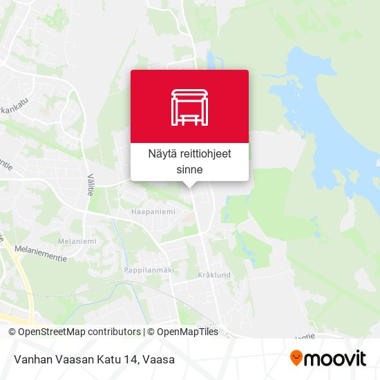 Vanhan Vaasan Katu 14 kartta