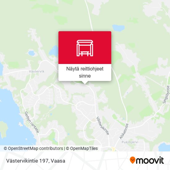 Västervikintie 197 kartta