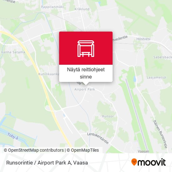 Runsorintie / Airport Park A kartta