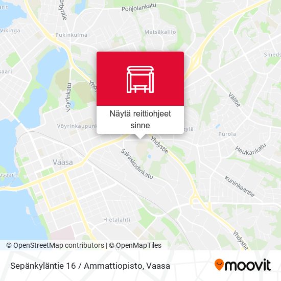 Sepänkyläntie 16 / Ammattiopisto kartta