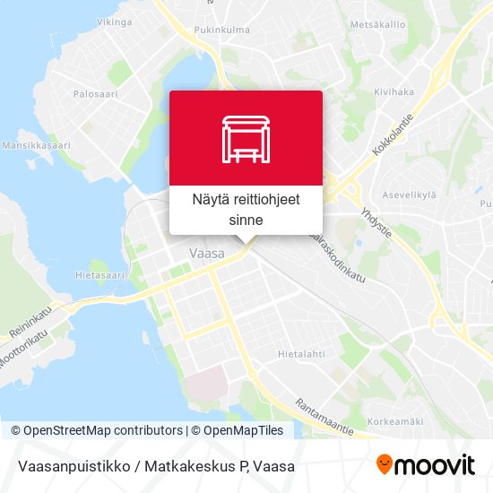 Vaasanpuistikko / Matkakeskus P kartta