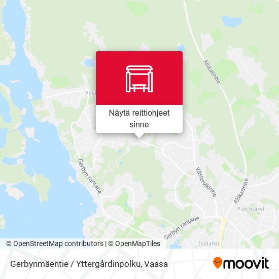 Gerbynmäentie / Yttergårdinpolku kartta