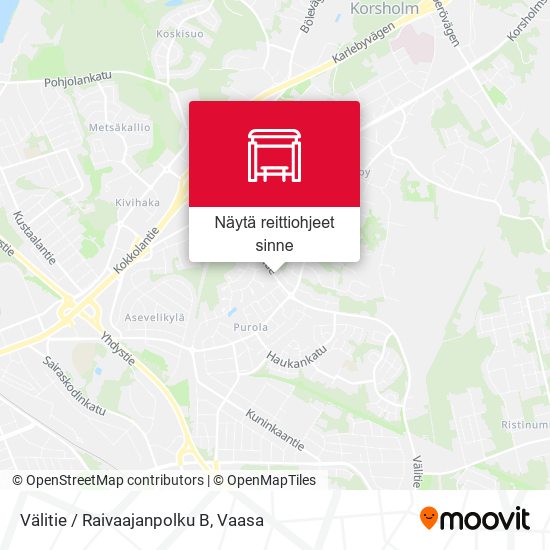 Välitie / Raivaajanpolku B kartta