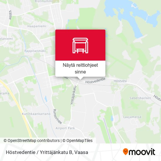 Höstvedentie / Yrittäjänkatu B kartta