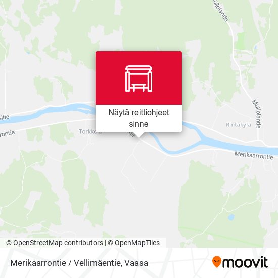 Merikaarrontie / Vellimäentie kartta