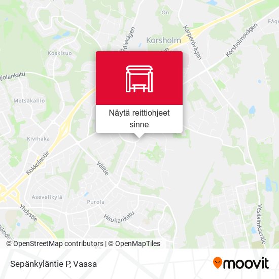 Sepänkyläntie P kartta
