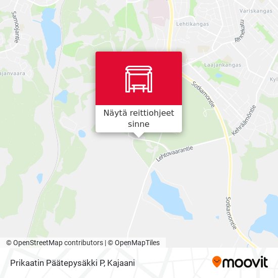 Prikaatin Päätepysäkki P kartta