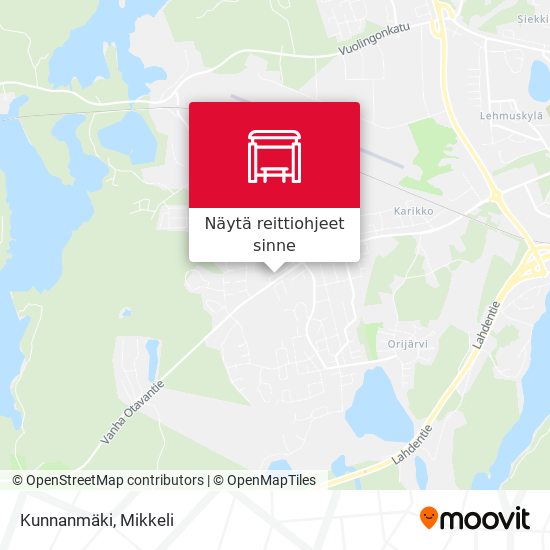 Kuinka päästä kohteeseen Kunnanmäki paikassa Mikkeli kulkuvälineellä Bussi?