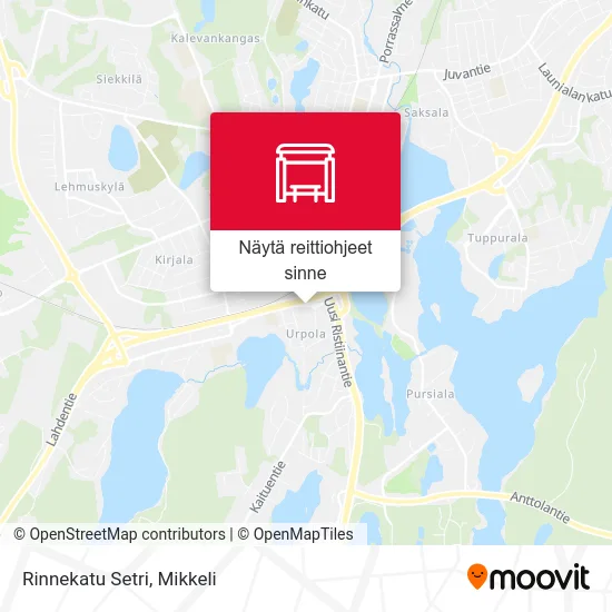 Rinnekatu Setri kartta