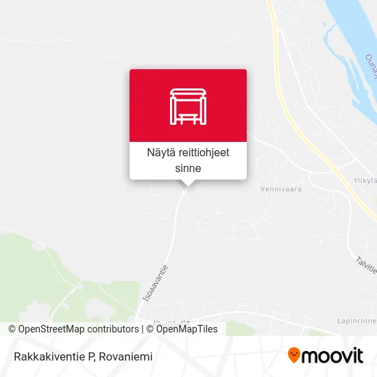 Rakkakiventie P kartta