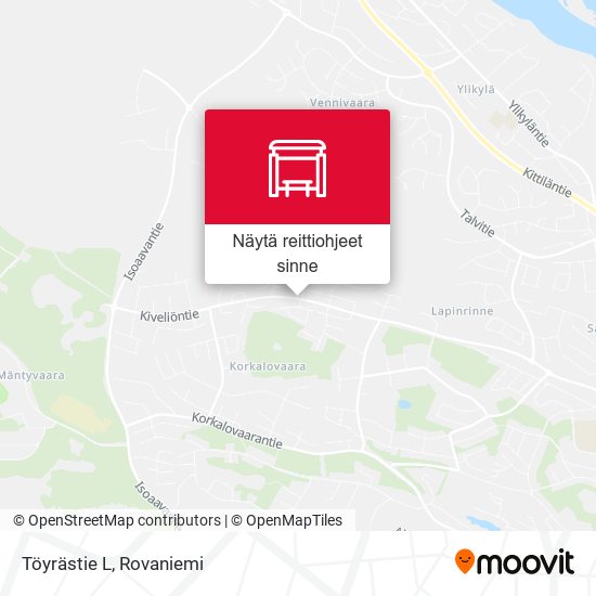 Töyrästie L kartta