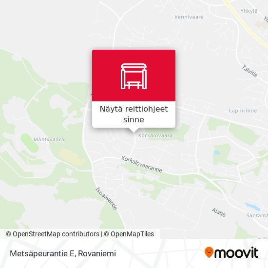 Metsäpeurantie E kartta