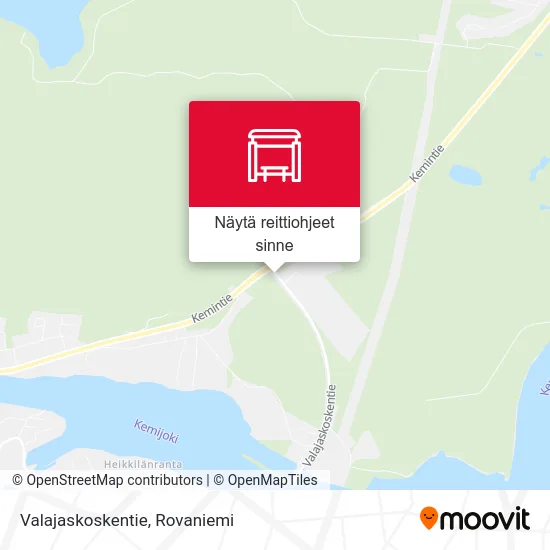 Valajaskoskentie kartta
