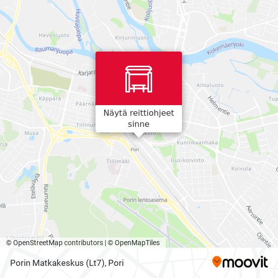 Kuinka päästä kohteeseen Porin Matkakeskus (Lt7) kulkuvälineellä Bussi?