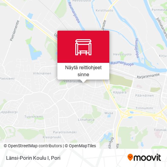 Länsi-Porin Koulu I kartta