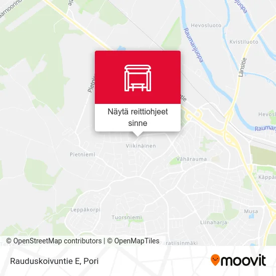 Rauduskoivuntie E kartta