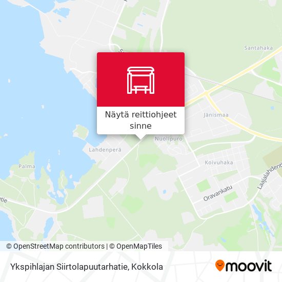 Ykspihlajan Siirtolapuutarhatie kartta