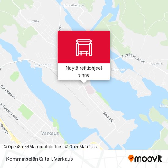 Komminselän Silta I kartta