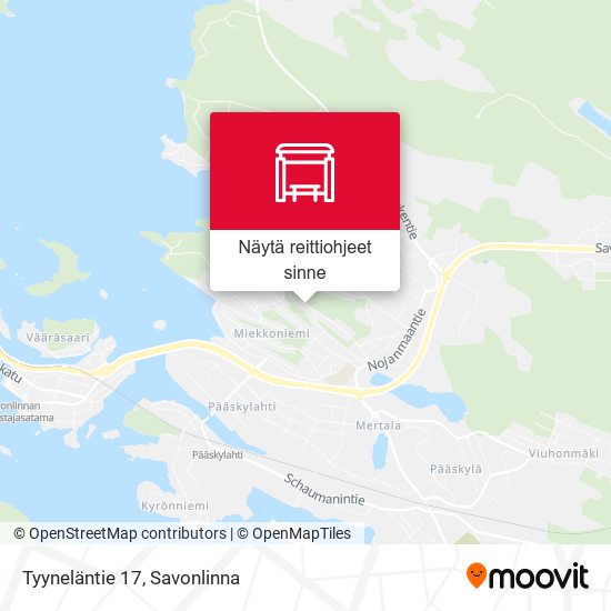 Tyyneläntie 17 kartta