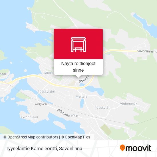 Tyyneläntie Kameleontti kartta