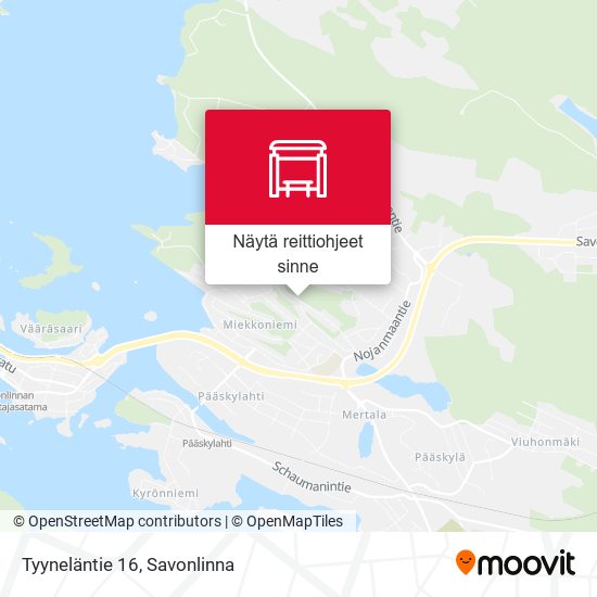 Tyyneläntie 16 kartta