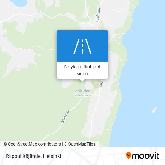 Riippuliitäjäntie kartta