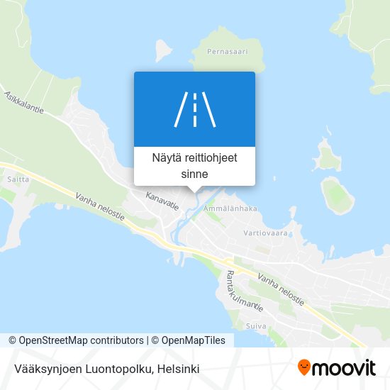 Vääksynjoen Luontopolku kartta