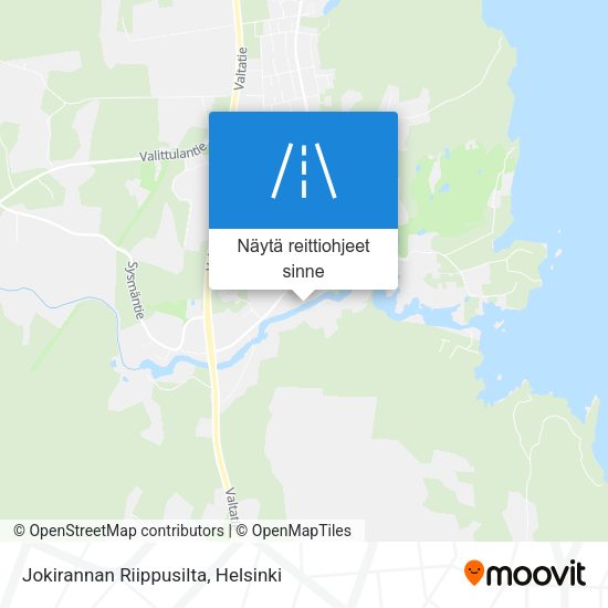 Jokirannan Riippusilta kartta
