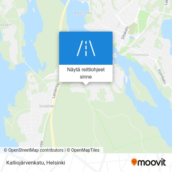 Kalliojärvenkatu kartta